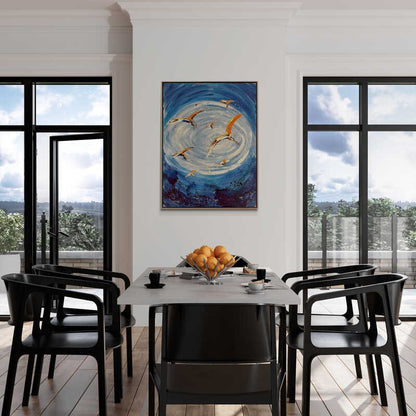 Turuncu Kanatlar Yağlı Boya Tablosu