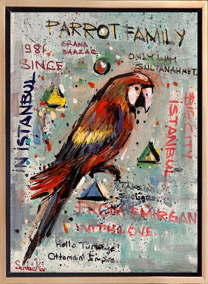 Parrot Family Yağlı Boya Tablosu