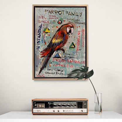Parrot Family Yağlı Boya Tablosu