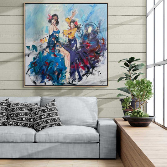 Dansın Renkleri Yağlı Boya Tablosu