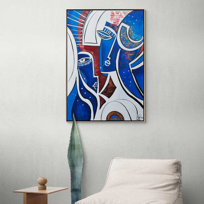 Maskeli Yüzler Yağlı Boya Tablosu