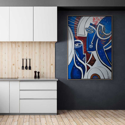 Maskeli Yüzler Yağlı Boya Tablosu