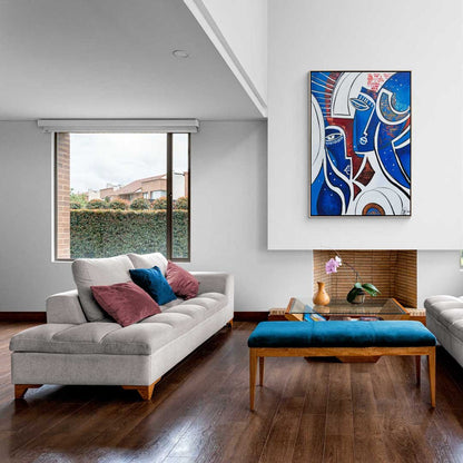 Maskeli Yüzler Yağlı Boya Tablosu