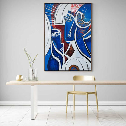 Maskeli Yüzler Yağlı Boya Tablosu