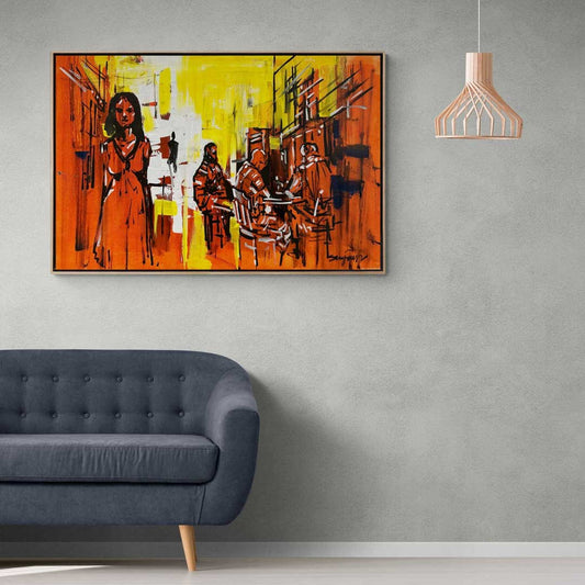 Sokaktaki Yalnız Yağlı Boya Tablosu