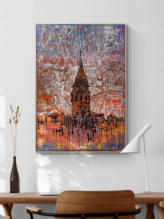 Galata’nın İzleri Yağlı Boya Tablosu