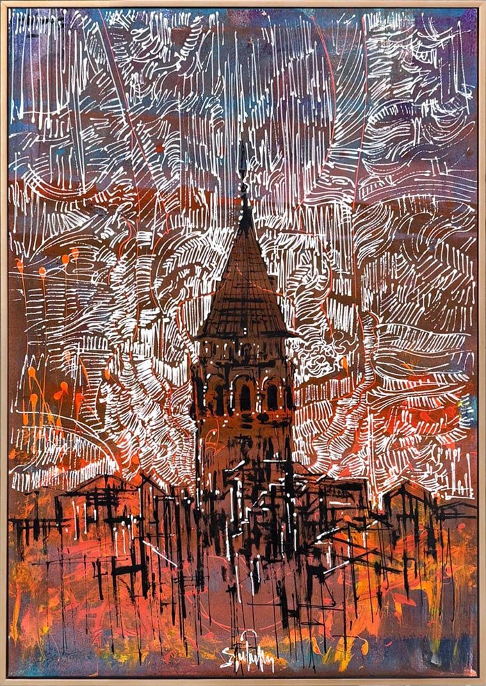 Galata’nın İzleri Yağlı Boya Tablosu