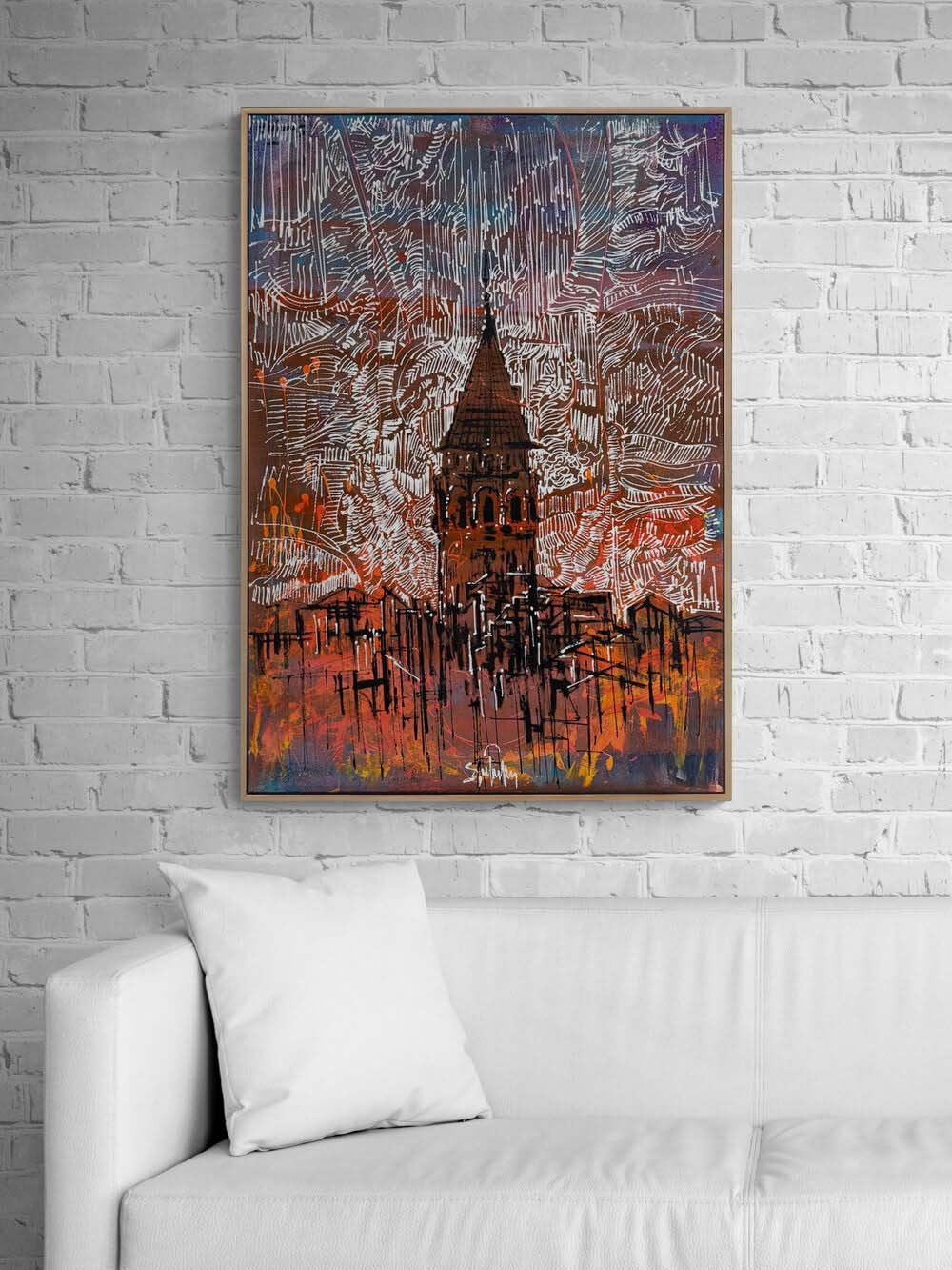 Galata’nın İzleri Yağlı Boya Tablosu