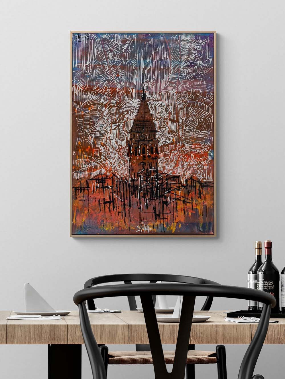 Galata’nın İzleri Yağlı Boya Tablosu