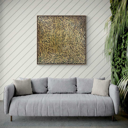 Meşk İmgelemi Yağlı Boya Tablosu