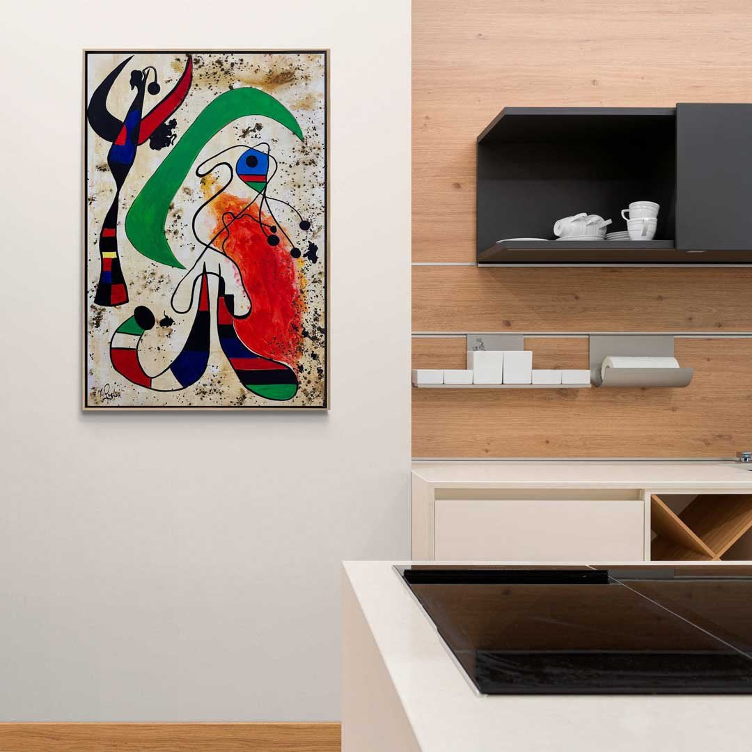 絵画 Mirror_Oil No.1 Joan Miro-Night Yağlı Boya Tablosu | Simurg Sanatevi
