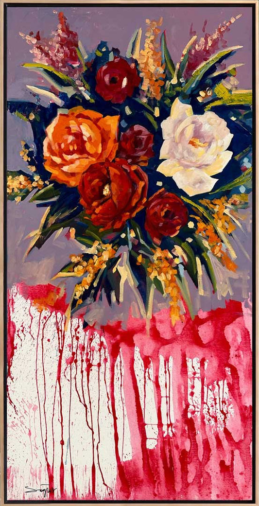 Bir Demet Çiçek Yağlı Boya Tablosu