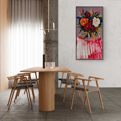 Bir Demet Çiçek Yağlı Boya Tablosu