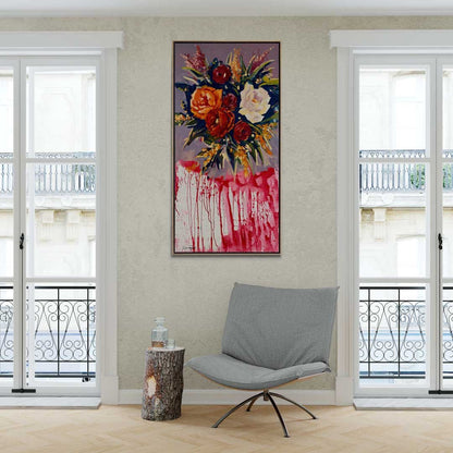 Bir Demet Çiçek Yağlı Boya Tablosu