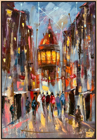 Galatada Yürüyüş Yağlı Boya Tablosu