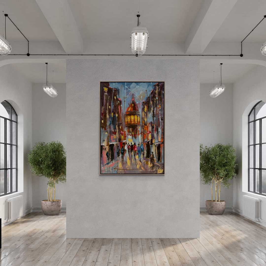 Galatada Yürüyüş Yağlı Boya Tablosu