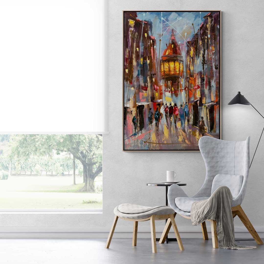 Galatada Yürüyüş Yağlı Boya Tablosu