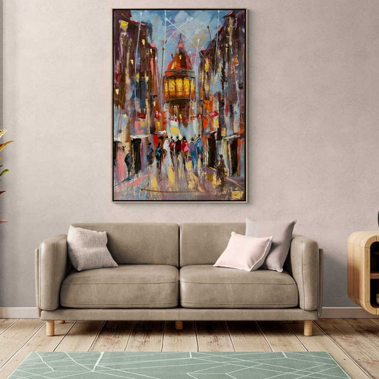 Galatada Yürüyüş Yağlı Boya Tablosu