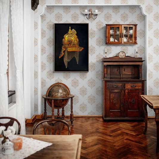 Tılsımlı Miğfer Siparişe Özel Yağlı Boya Tablo