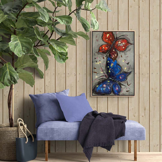 Kelebek Yankıları Yağlı Boya Tablosu