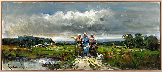 Köy Kadınları Yağlı Boya Tablosu