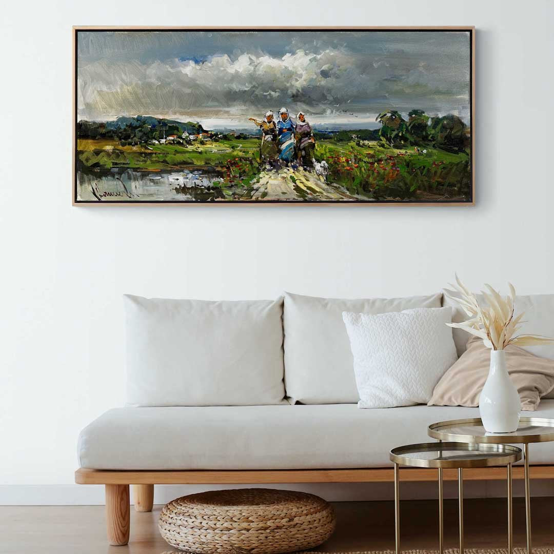 Köy Kadınları Yağlı Boya Tablosu