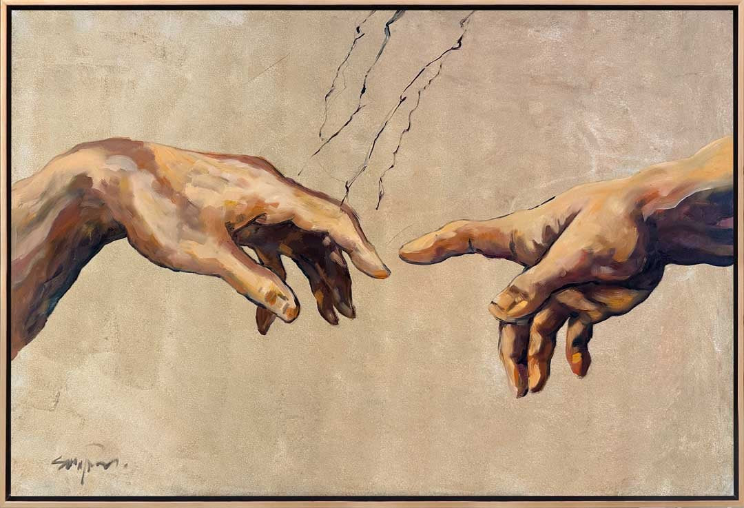 Adem'in Yaratılışı - Michelangelo Yağlı Boya Tablosu