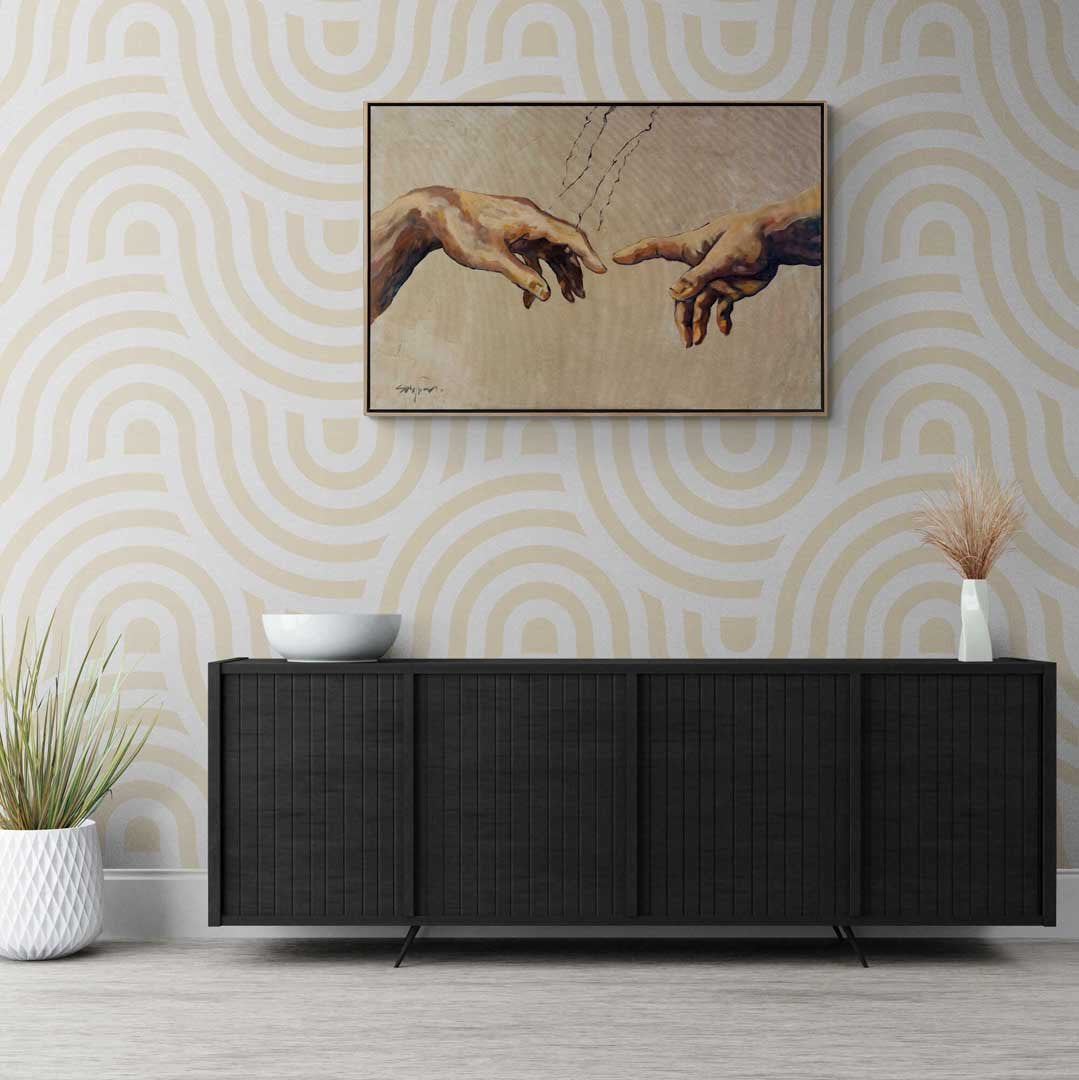 Adem'in Yaratılışı - Michelangelo Yağlı Boya Tablosu