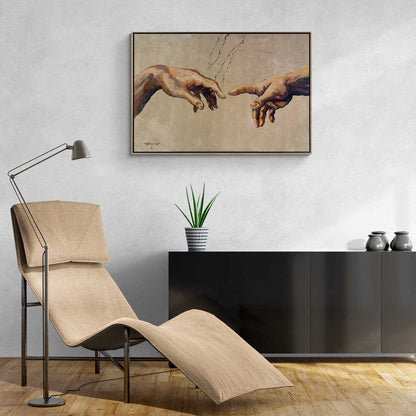 Adem'in Yaratılışı - Michelangelo Yağlı Boya Tablosu