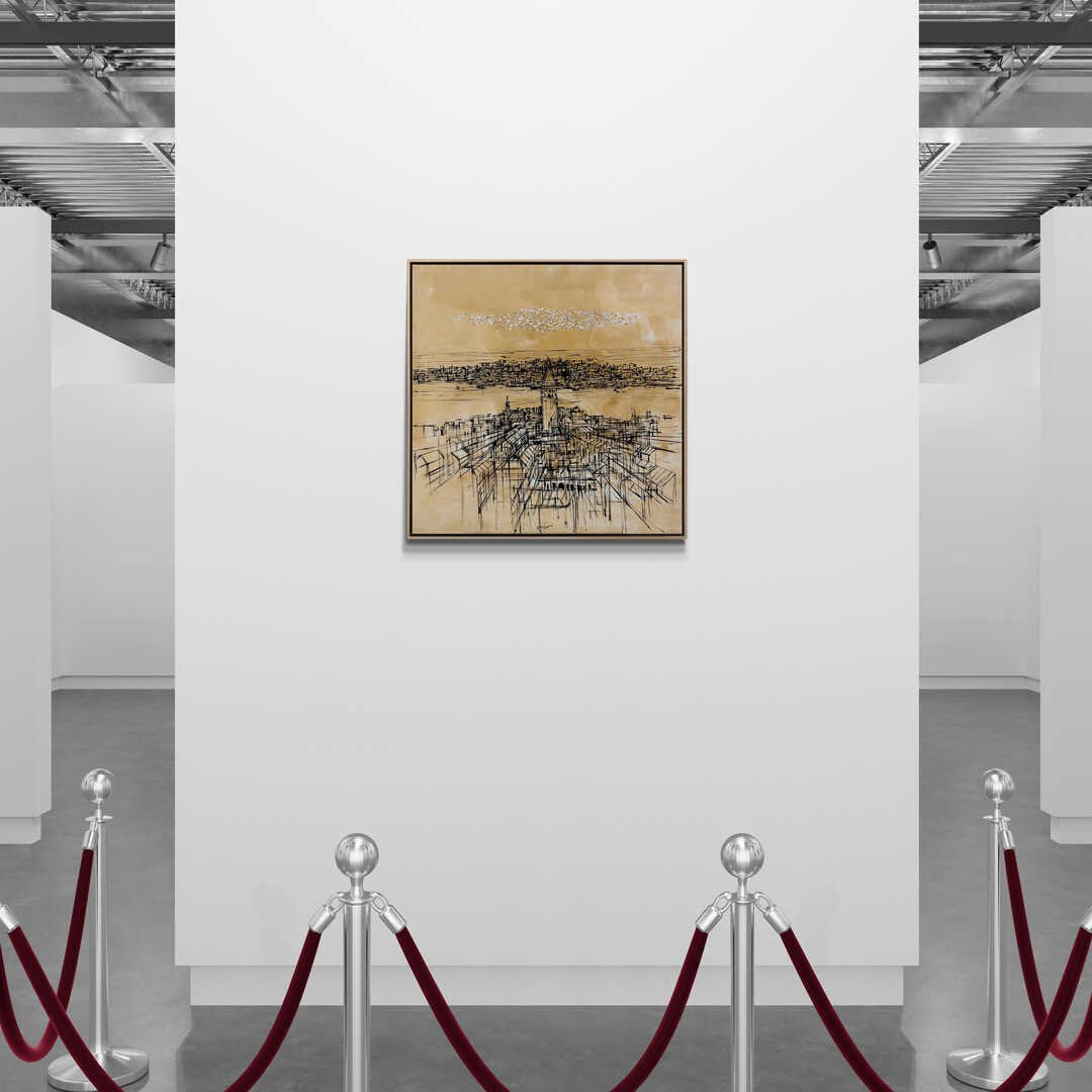 Uzakta Bir Bakış; Galata Yağlı Boya Tablosu