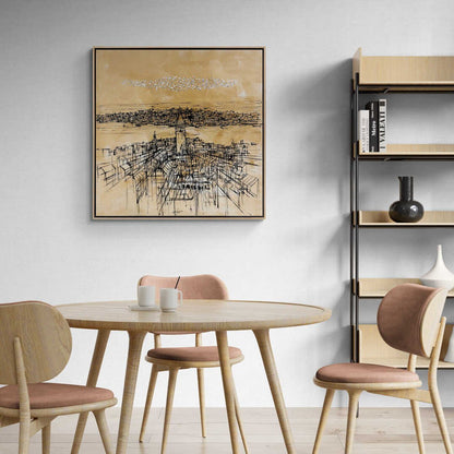 Uzakta Bir Bakış; Galata Yağlı Boya Tablosu