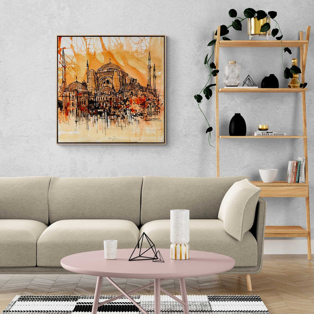 Ayasofya'nın Işığında Yağlı Boya Tablosu