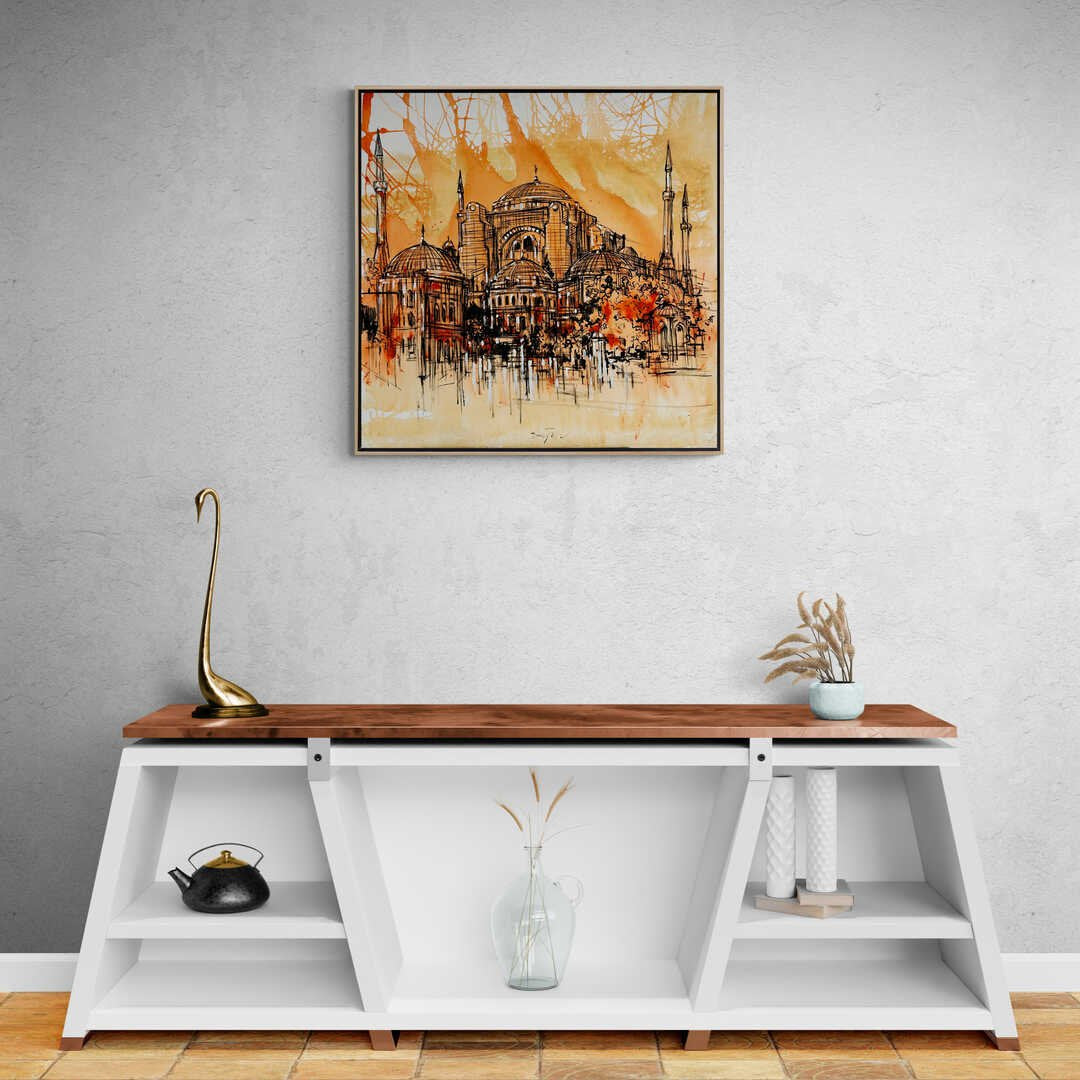 Ayasofya'nın Işığında Yağlı Boya Tablosu