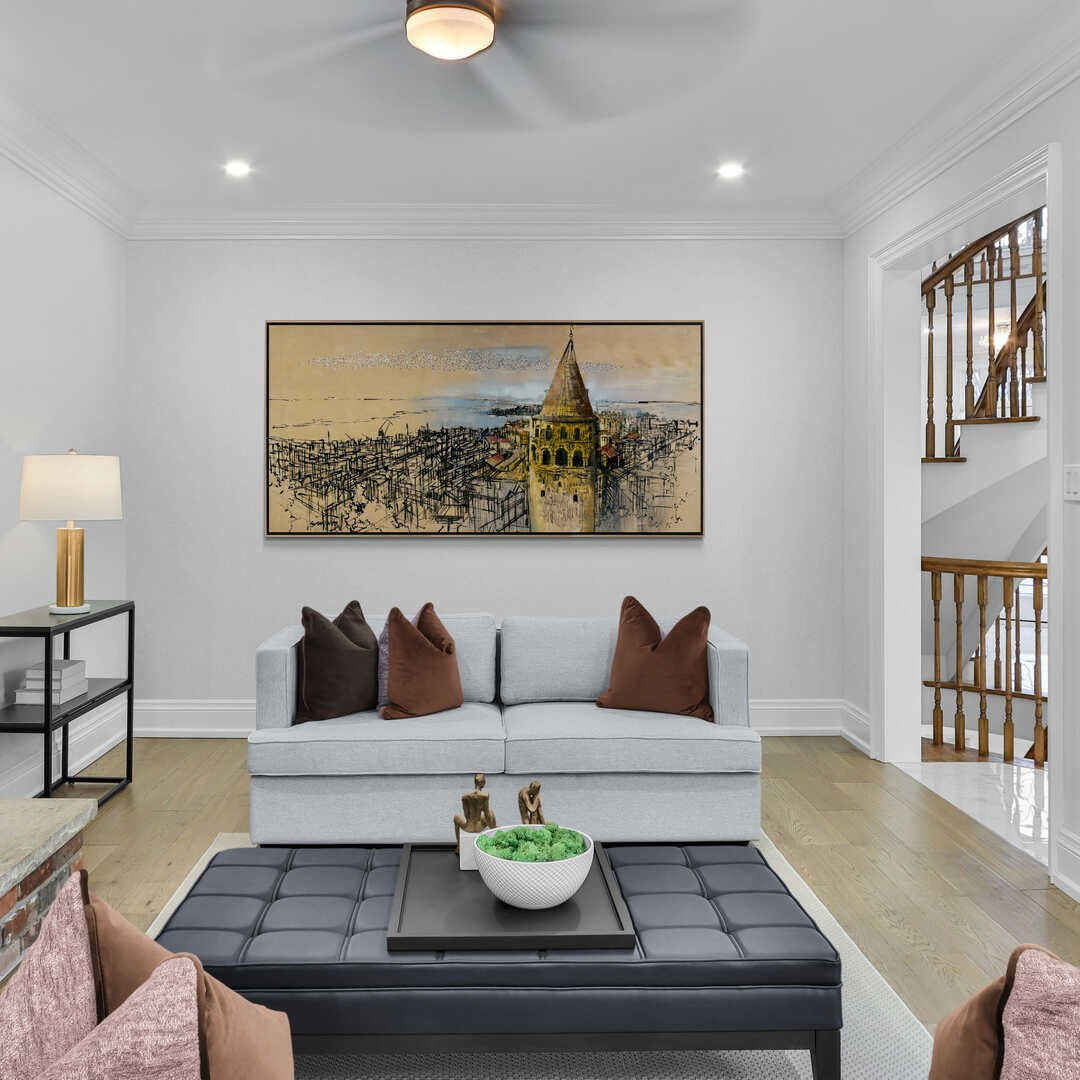 Galata'nın Görkemli Silueti Yağlı Boya Tablosu