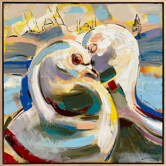 Aşkın Kanatları Yağlı Boya Tablosu