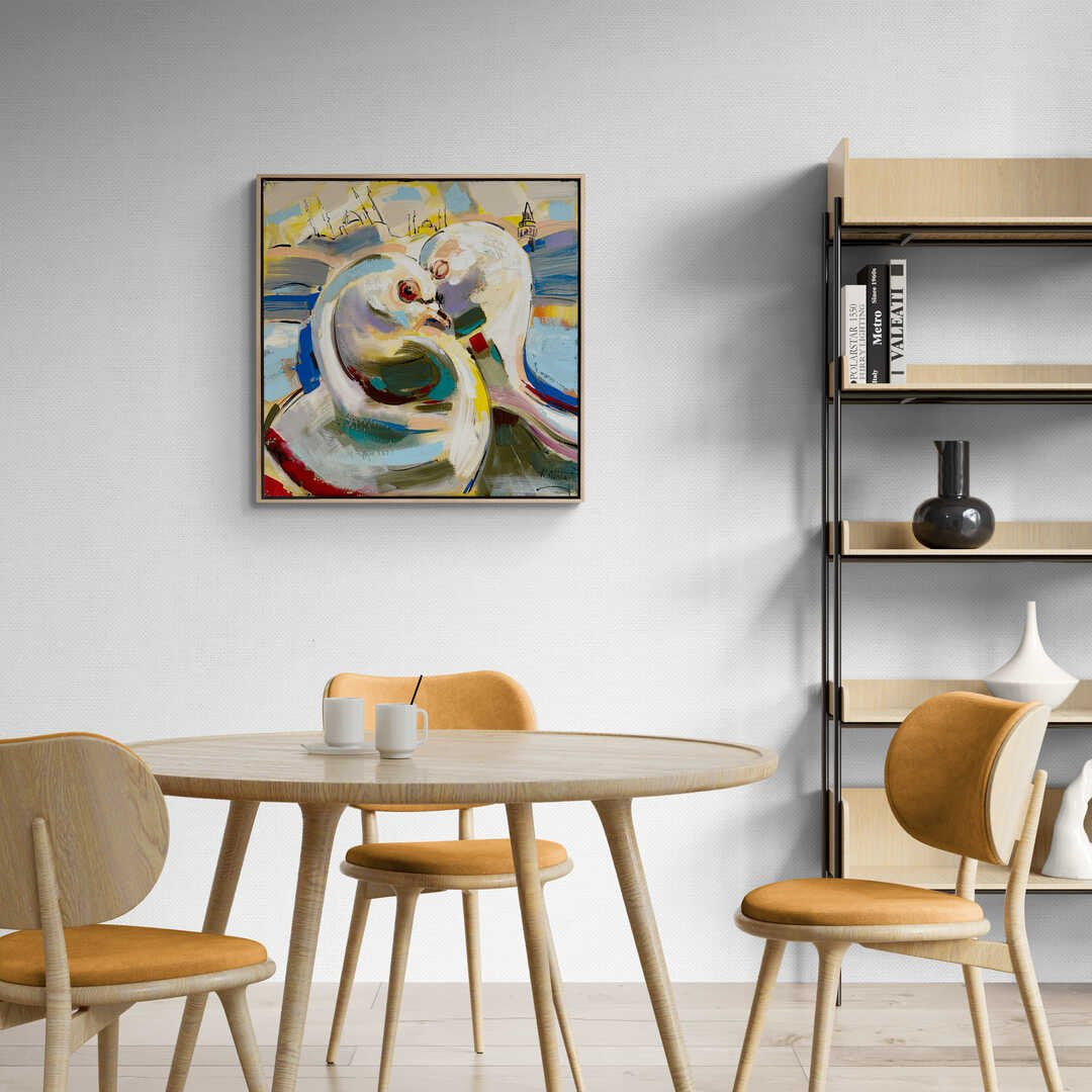 Aşkın Kanatları Yağlı Boya Tablosu