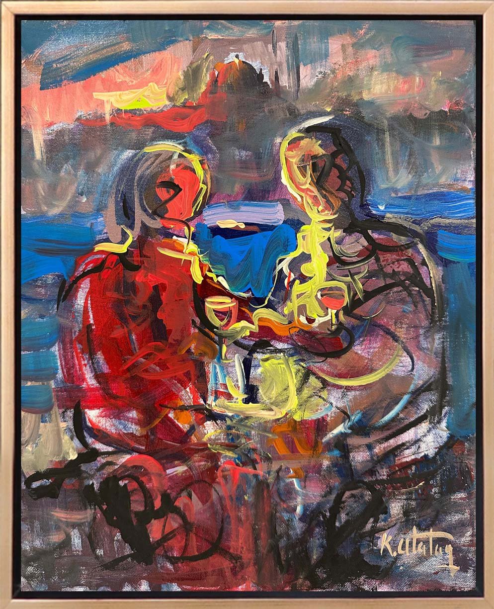 Boğazda Çiftler Yağlı Boya Tablosu