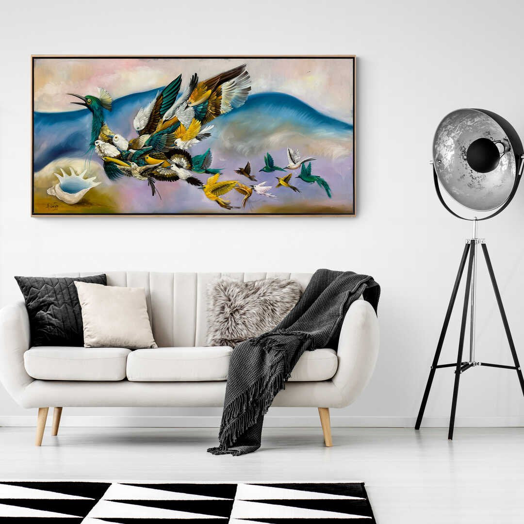 Simurg'un Rüyası Yağlı Boya Tablosu