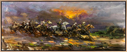 Rüzgarın İzinde Atlılar Yağlı Boya Tablosu