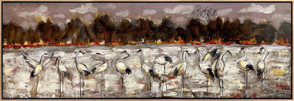 Turnaların Huzurlu Göçü Yağlı Boya Tablosu