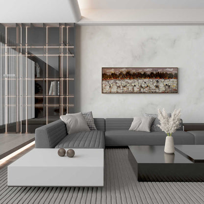 Turnaların Huzurlu Göçü Yağlı Boya Tablosu