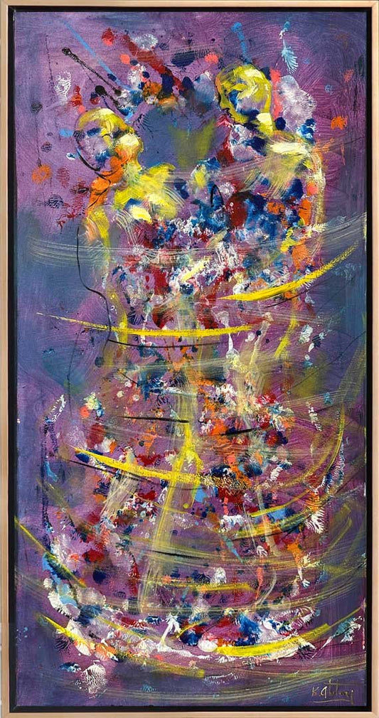 Soyut Aşkın Dokunuşları Yağlı Boya Tablosu