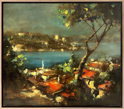 İstanbul Boğazı'nda Mazi Yağlı Boya Tablosu