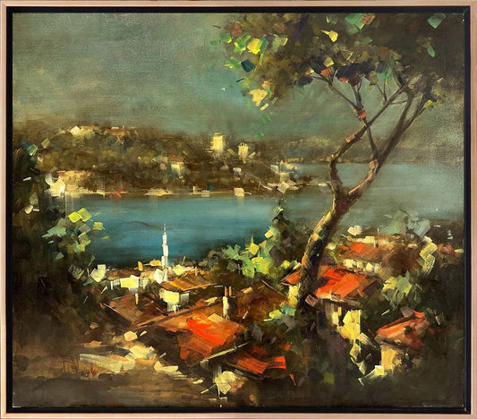 İstanbul Boğazı'nda Mazi Yağlı Boya Tablosu