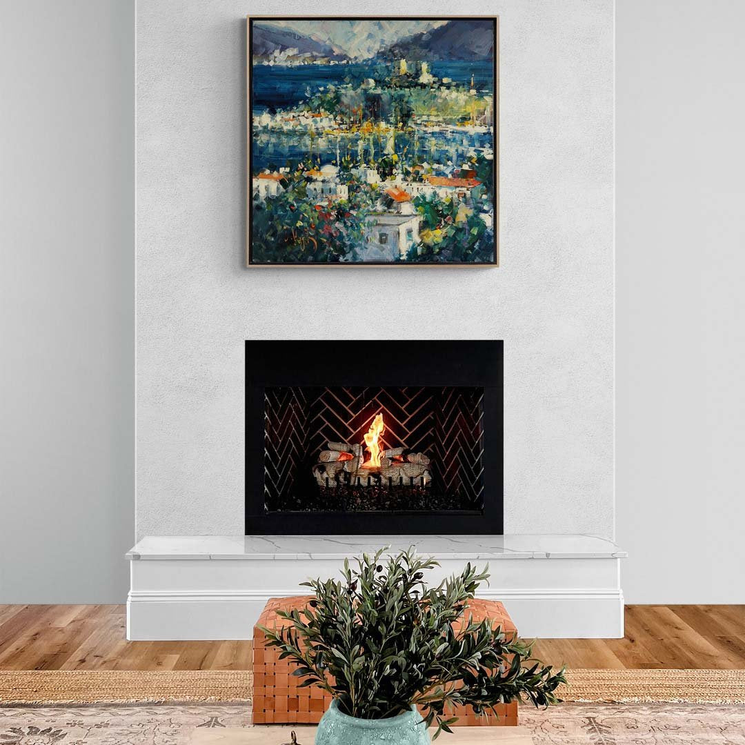 Modern Bodrum Kalesi Yağlı Boya Tablosu