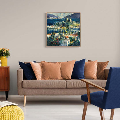 Modern Bodrum Kalesi Yağlı Boya Tablosu