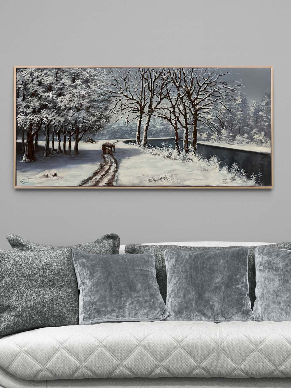 Sessiz Kar Sabahı Yağlı Boya Tablosu