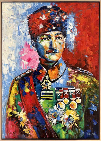 Kurtuluş Savaşı Komutanı Siparişe Özel Yağlı Boya Tablo