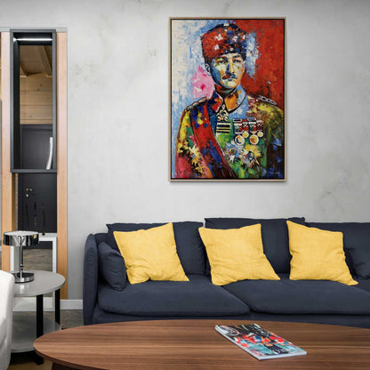 Kurtuluş Savaşı Komutanı Siparişe Özel Yağlı Boya Tablo