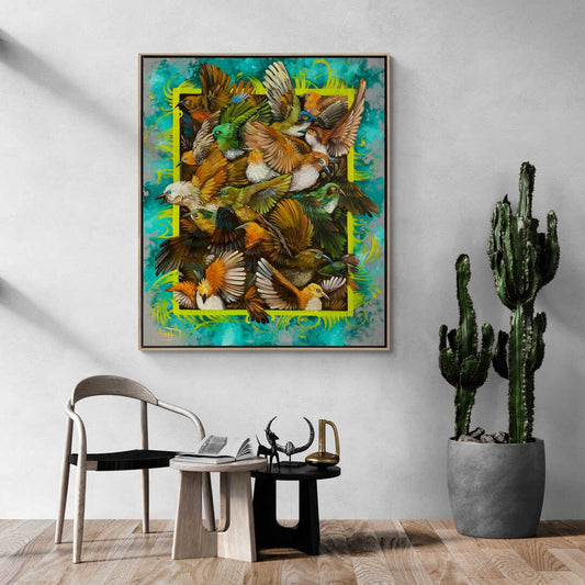 Kuşlar Konseri Yağlı Boya Tablosu